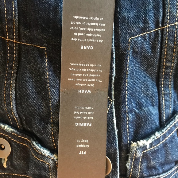 Helmet Lang Women's Shrunken Denim Vest size S - Picture 5 of 5